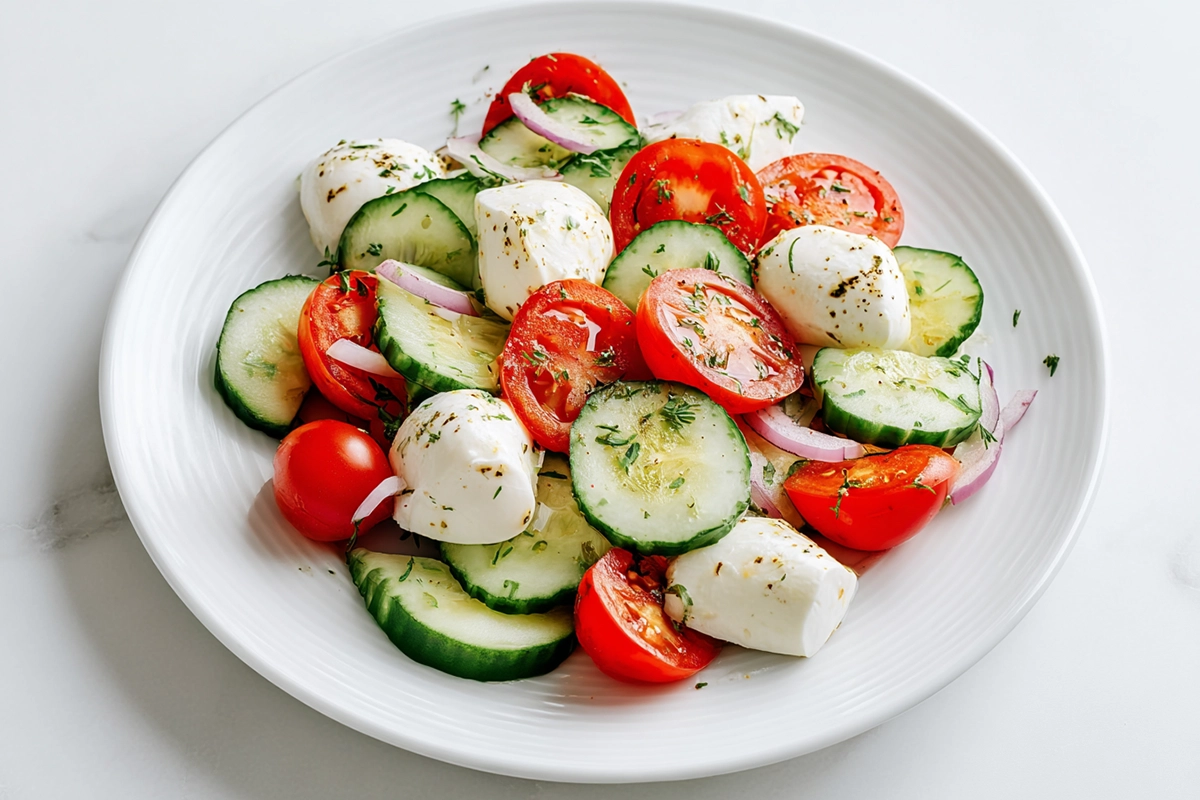 Fresh Cucumber Caprese Salad: Your Go-To Summer Side Dish 4 Fresh Cucumber Caprese Sala