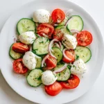 Fresh Cucumber Caprese Salad