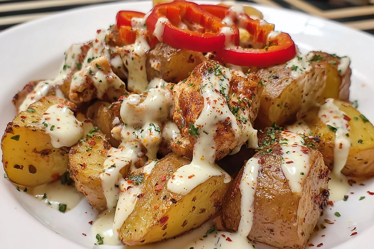 Garlic Parmesan Crockpot Chicken and Potatoes Recipe
