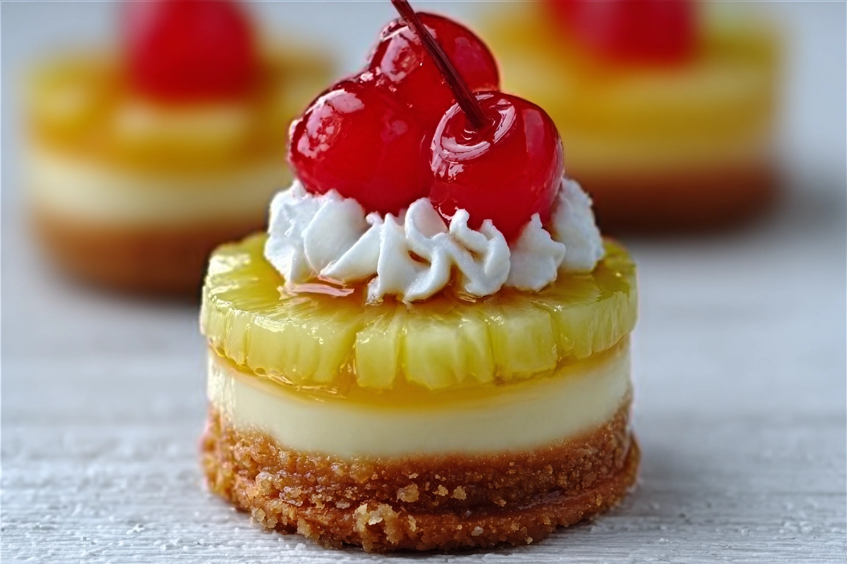 Mini Pineapple Upside-Down Cheesecakes: A Tropical Twist on a Classic Favourite 4 Mini Pineapple Upside-Down Cheesec