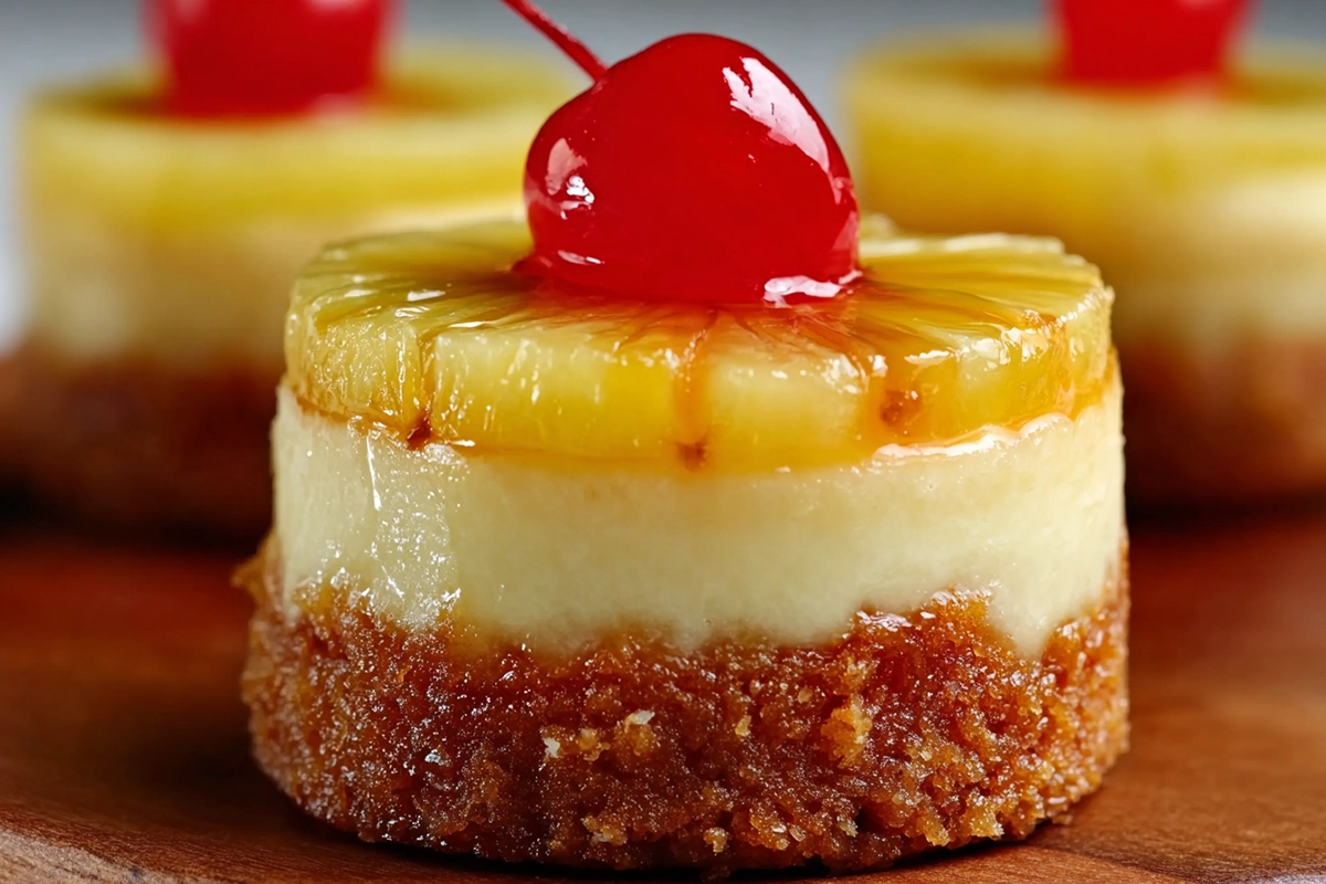 Mini Pineapple Upside-Down Cheesecakes