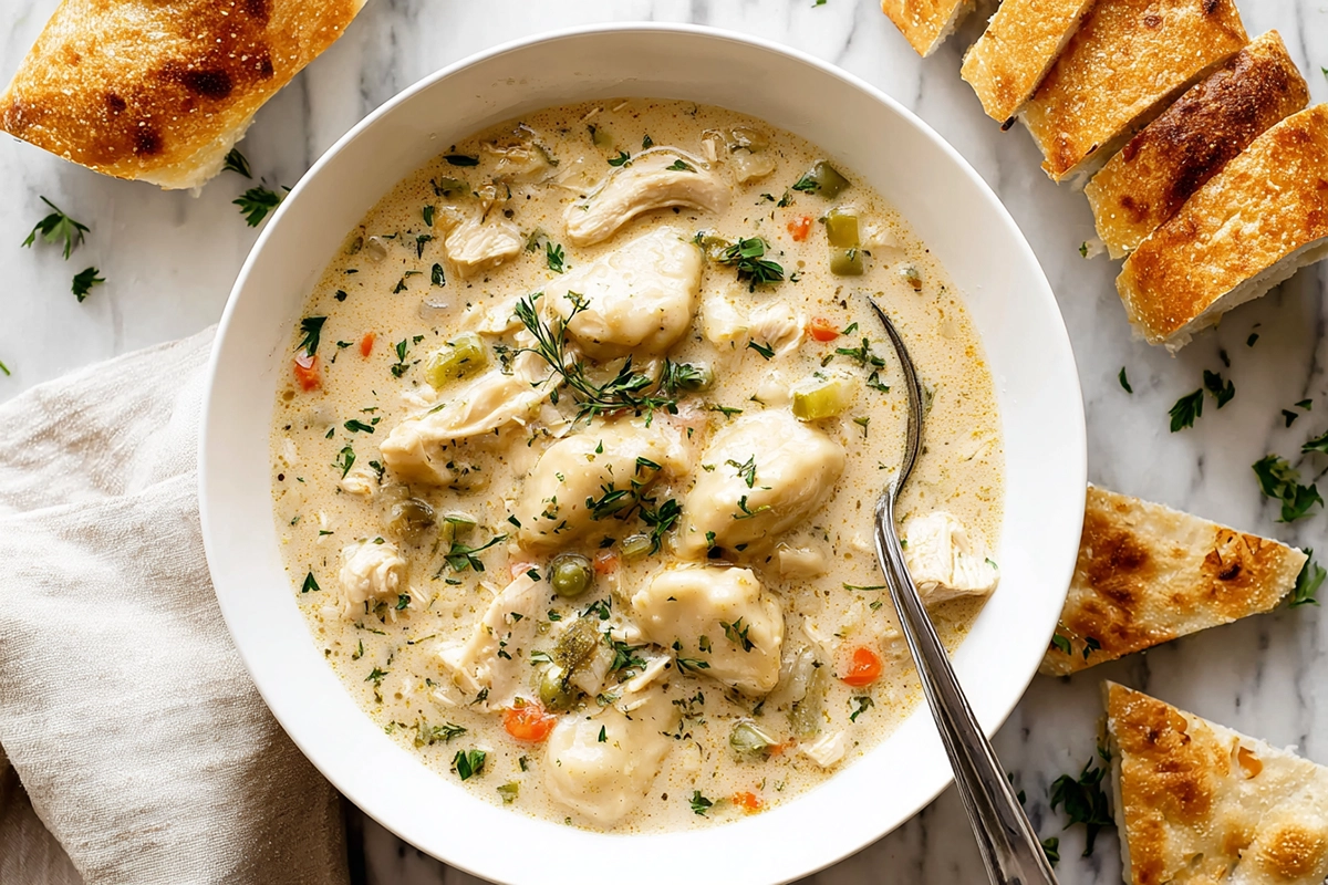 Cozy Nights Call for This One-Pot Chicken Dumpling Soup (with refrigerated biscuit dough!) 4 One Pot Chicken Dumpling Soup