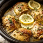 slow cooker lemon garlic chicken