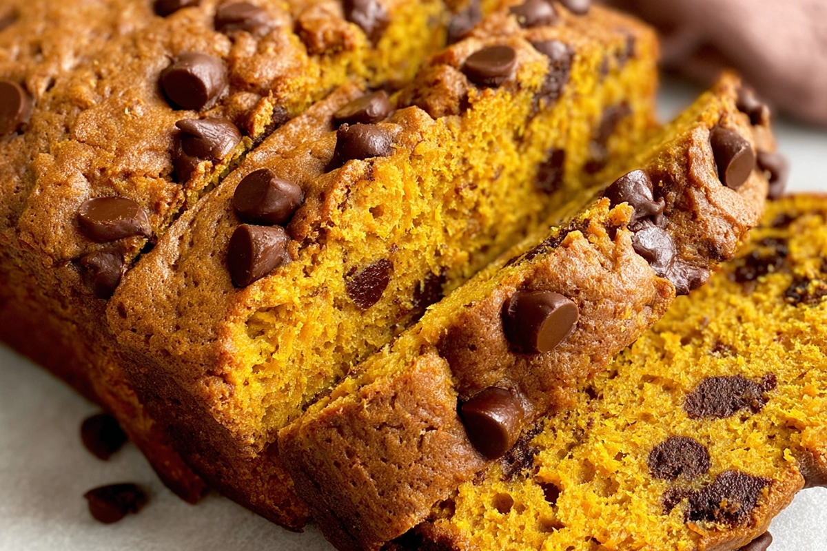 Banana Pumpkin Chocolate Chip Bread