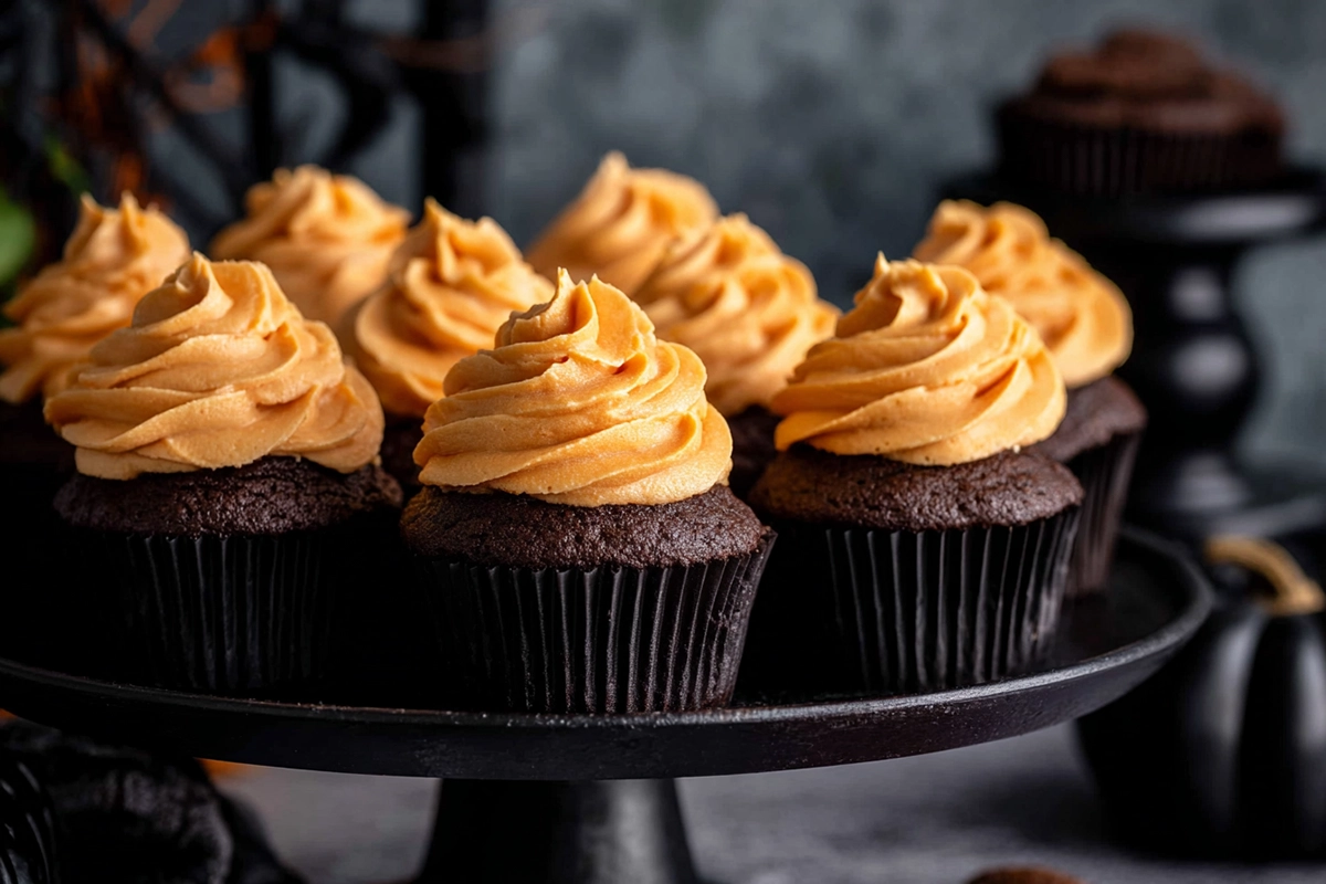 Chocolate Pumpkin Cupcakes with Pumpkin Cream Cheese Frosting 4 Chocolate Pumpkin Cupcake