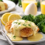 Easy Chicken Oscar Recipe Made with Hollandaise Sauce