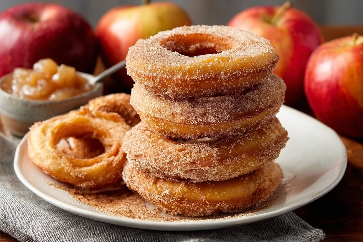 Crispy Fried Apple Rings with Cinnamon Sugar Magic 4 Fried Apple Ring