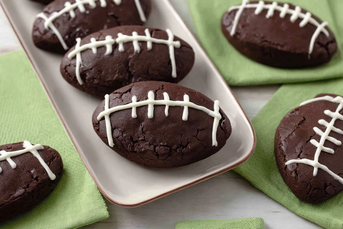 Fudgy football brownie