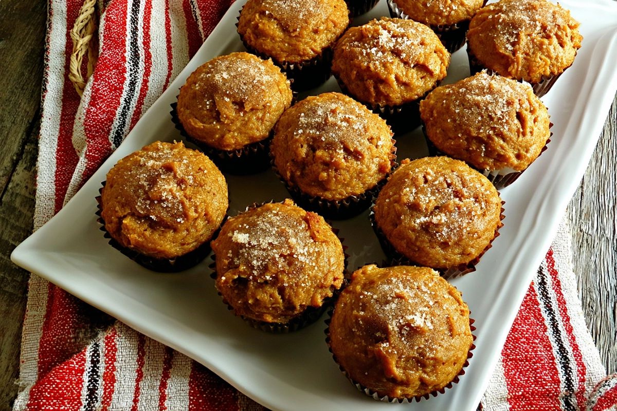 Healthier Cinnamon Sugar Pumpkin Muffin