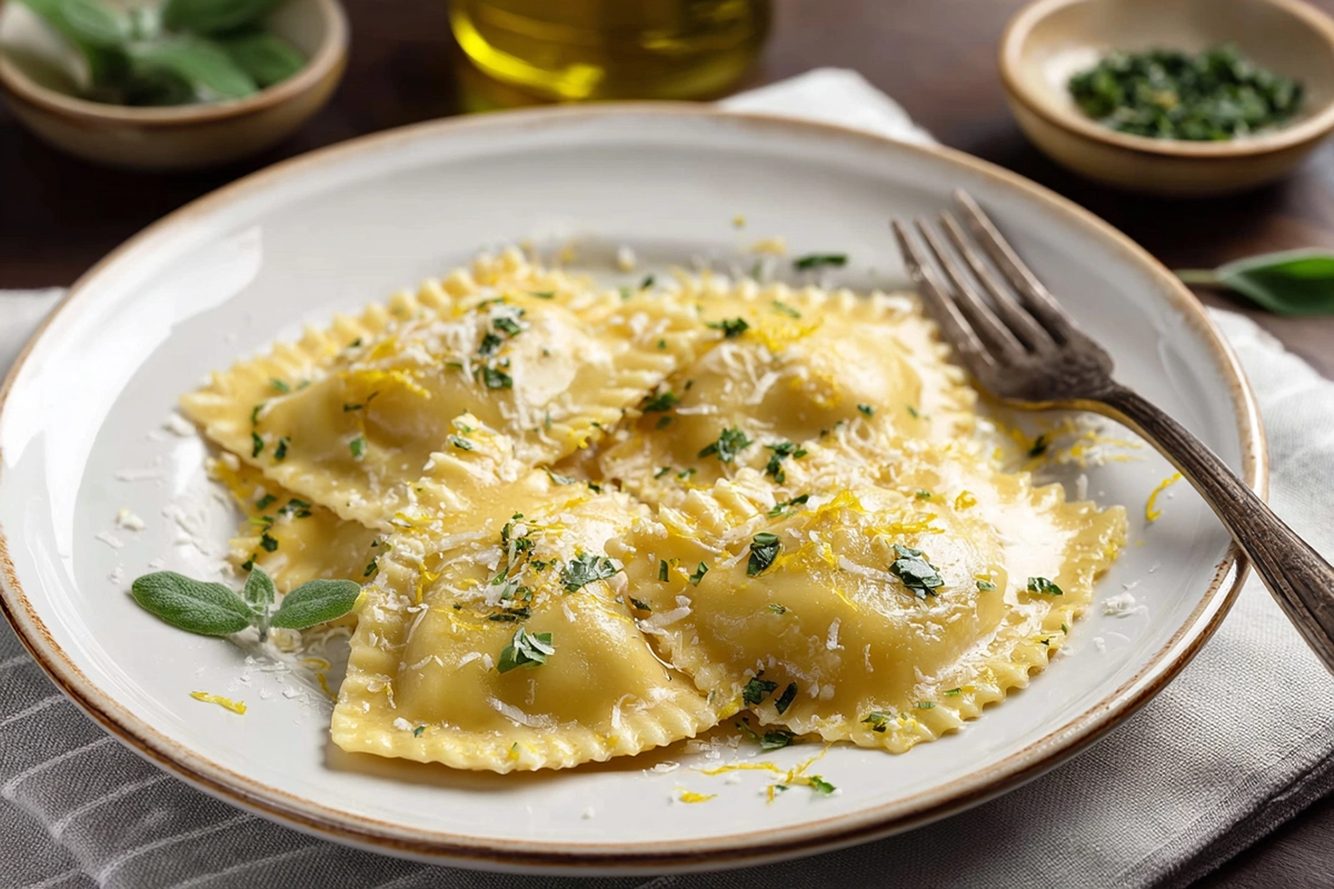 homemade pumpkin ravioli