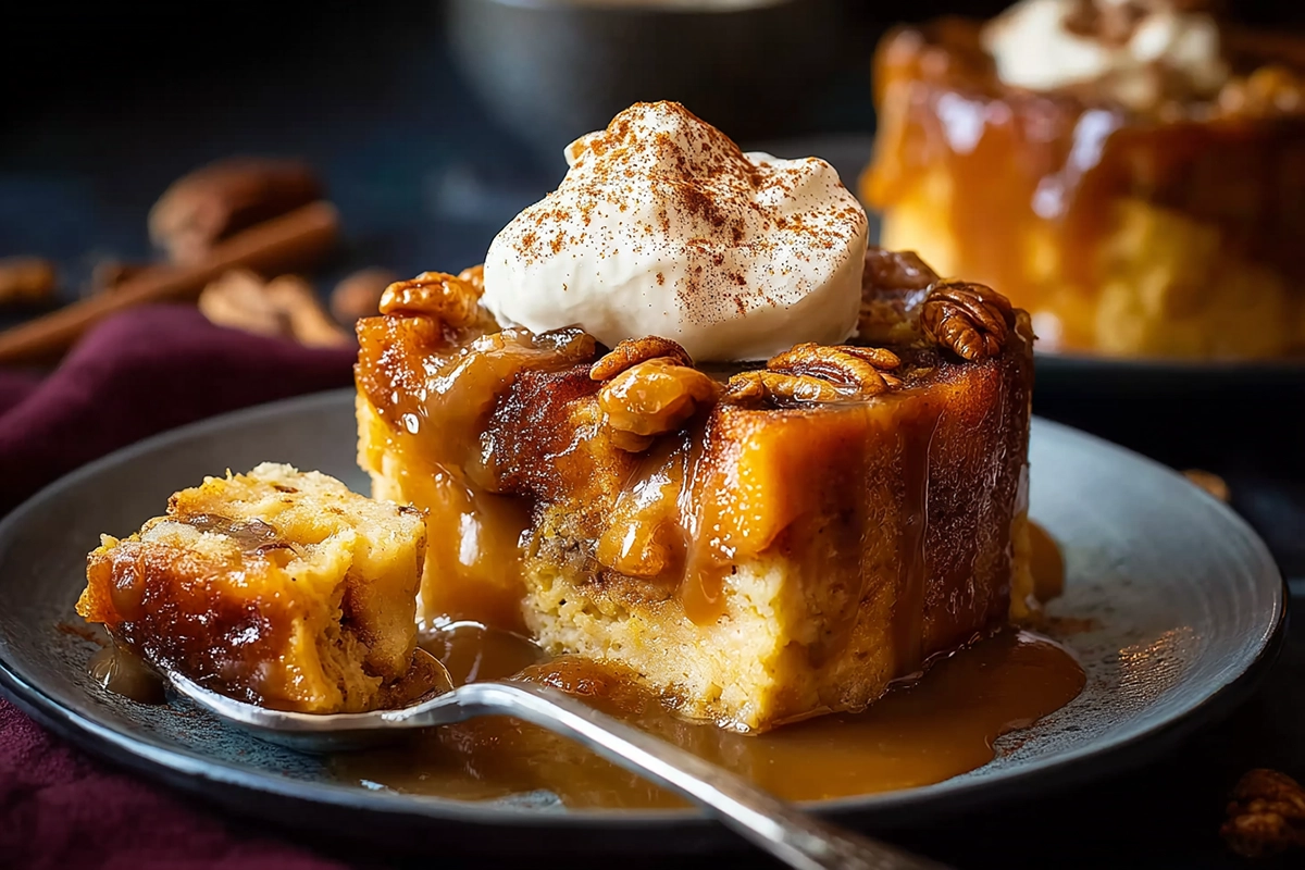 Pumpkin bread pudding