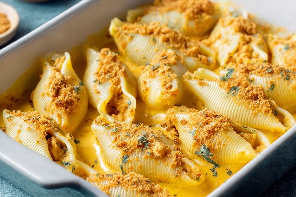 Vegan Pumpkin Ricotta Stuffed Shells