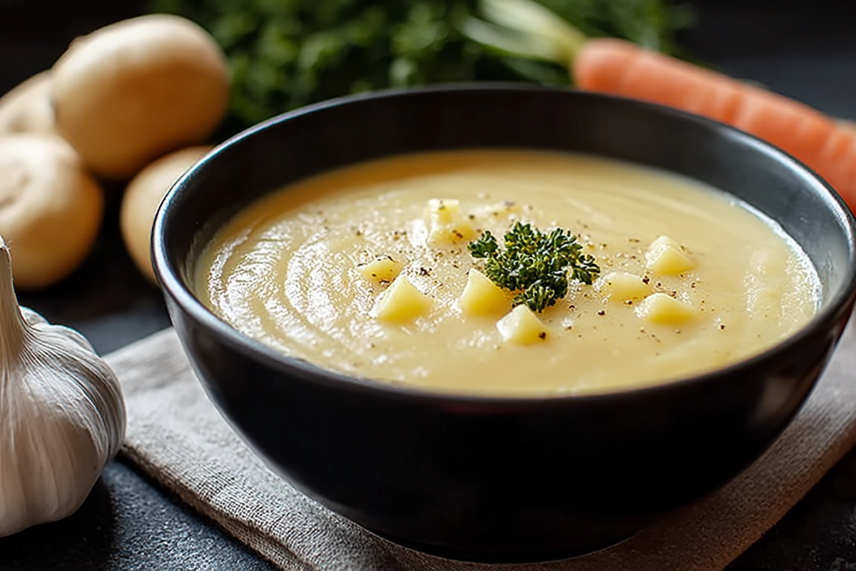 Cheddar Potato Soup: A Creamy Garlic Herb Hug in a Bowl 4 Cheddar Garlic Herb Potato Sou
