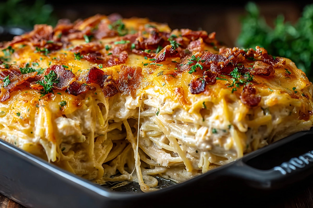 Creamy Southern Spaghetti Bake