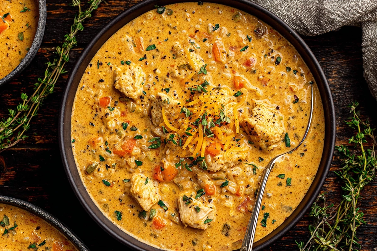 Creamy White Chicken and Rice Soup