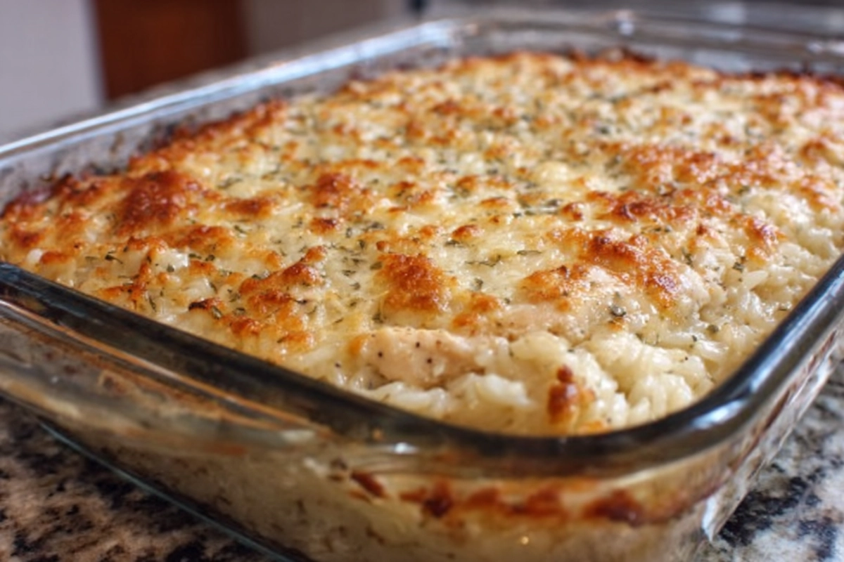 Garlic Butter Chicken and Rice Casserole 30 Minutes Easy Delicio
