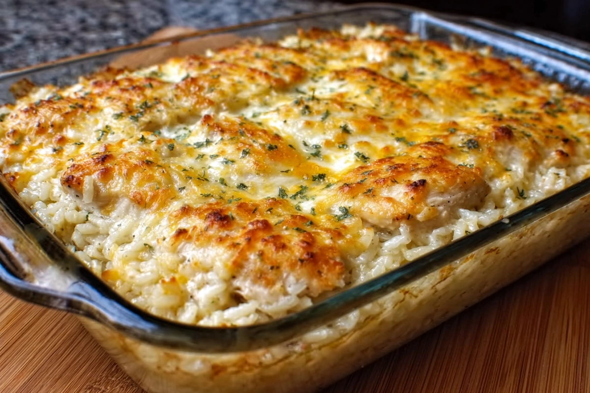 Garlic Butter Chicken and Rice Casserole 30 Minutes Easy Delicious