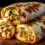 Cheesy Garlic Chicken Wraps