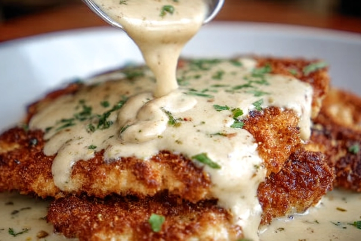 Weeknight Winner: Parmesan Crusted Chicken with Creamy Garlic Sauce 4 Parmesan Crusted Chicken with Creamy Garlic Sauc