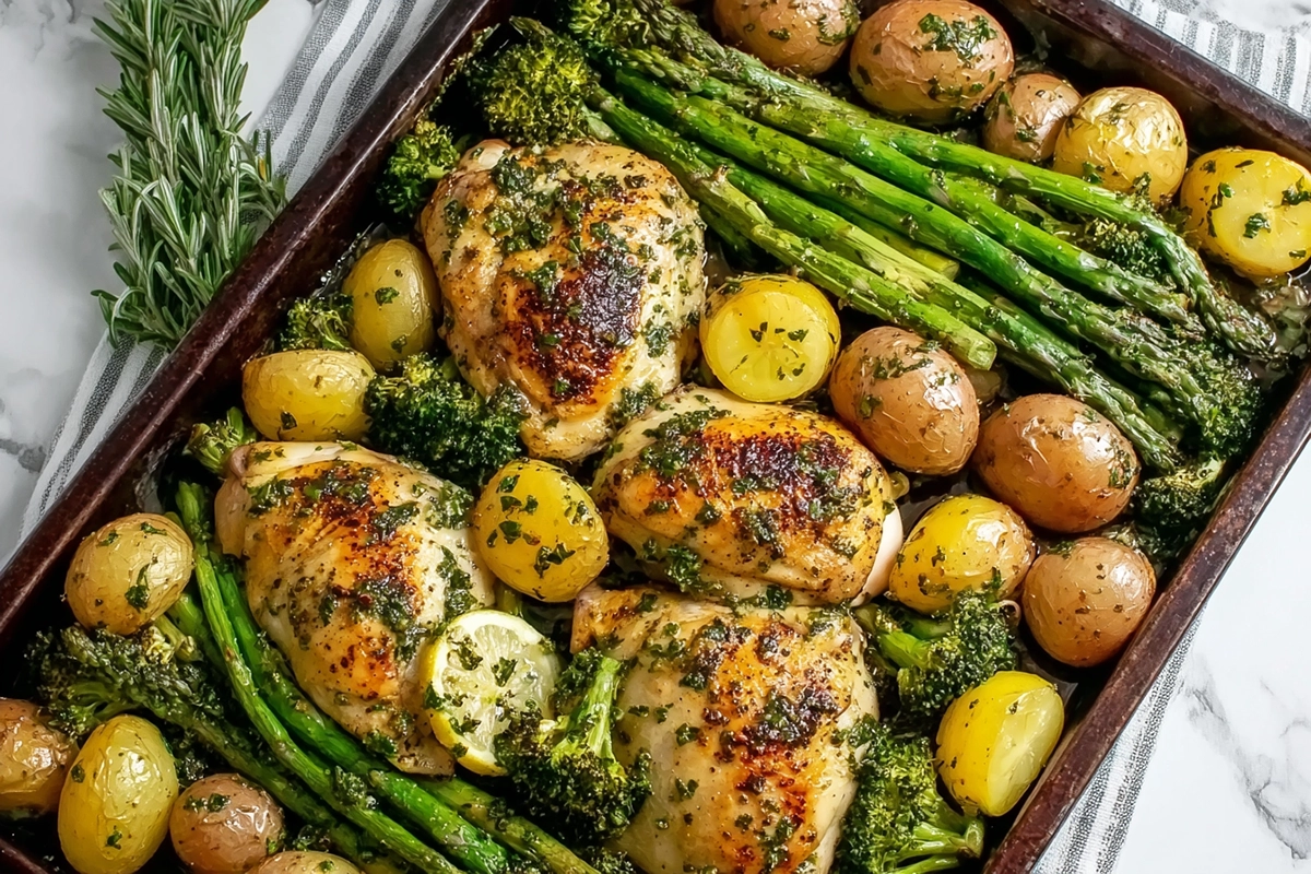 sheet pan garlic butter chicken