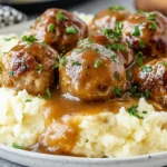 Slow Cooker Salisbury Steak Meatballs