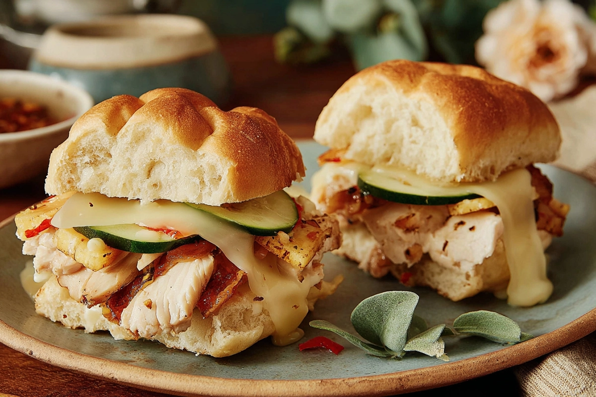 Sweet Barbeque Chicken Sandwich with Hummus & Grilled Veggies 7 Sweet Barbeque Chicken Sandwich