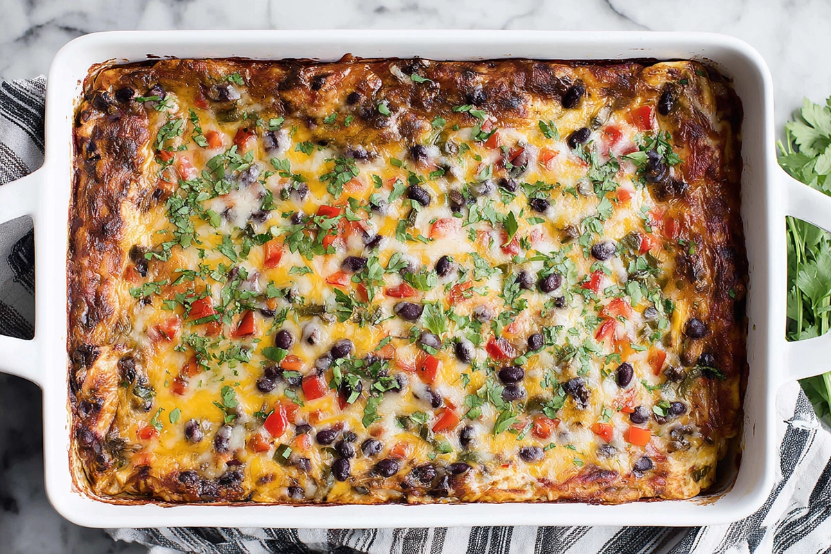 chicken burrito casserole