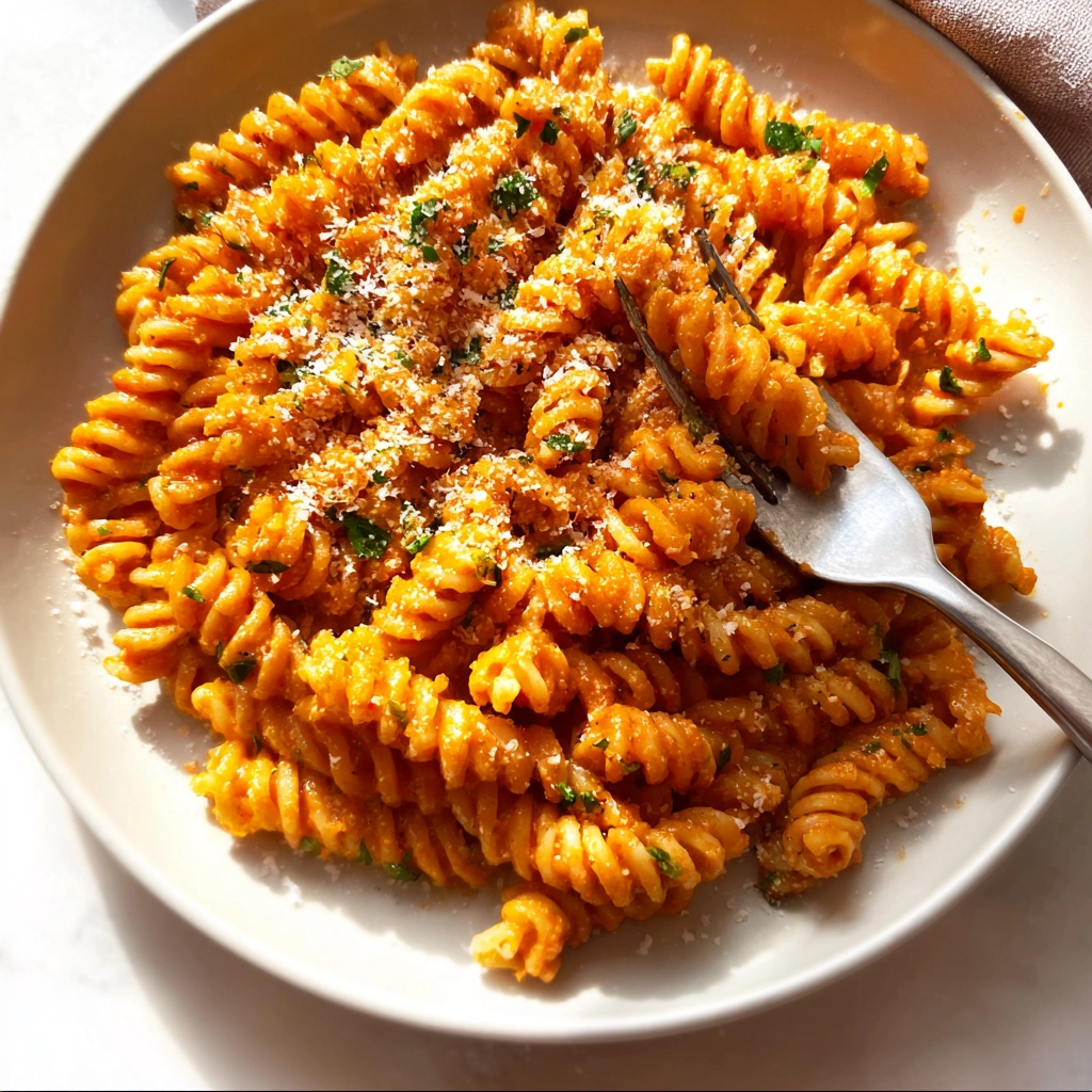 Creamy Gochujang Pasta: The Perfect Fusion of Korean Spice and Italian Comfort 5 served creamy gochujang pasta