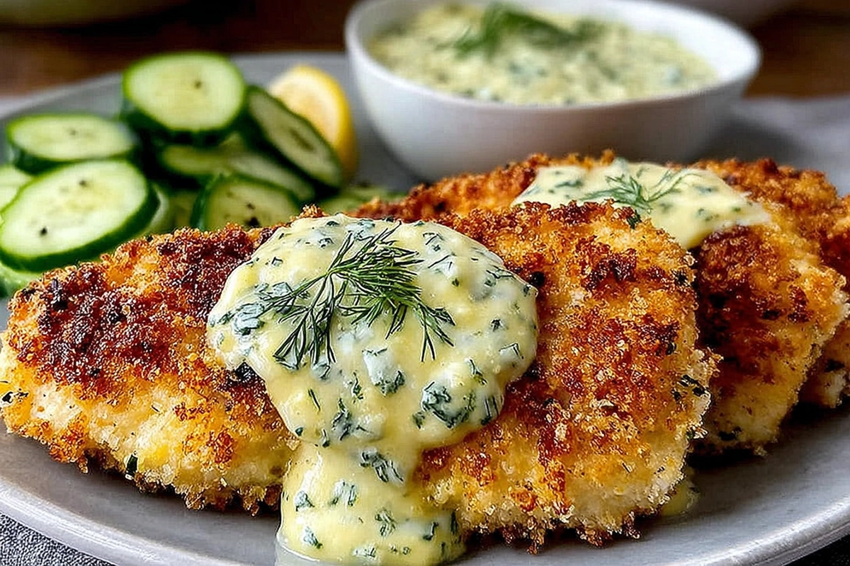 crispy dill pickle parmesan chicken
