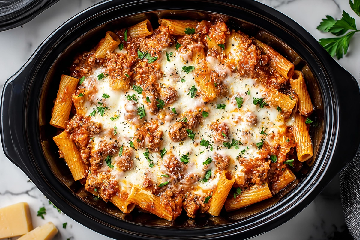crockpot baked ziti