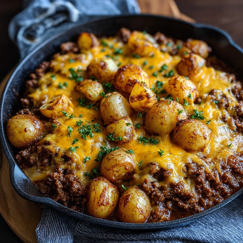 ground beef and potato casserole