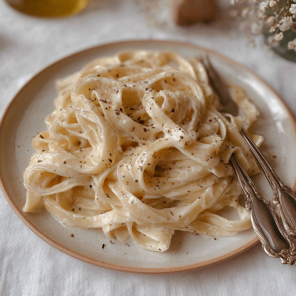 Lemon parmesan pasta creamy bowl