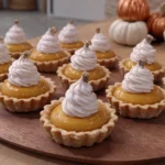 Mini cheese cracker pumpkin pie Thanksgiving snack