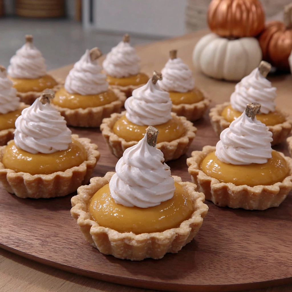 Mini cheese cracker pumpkin pie Thanksgiving snack