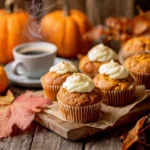 serving pumpkin cream cheese muffins
