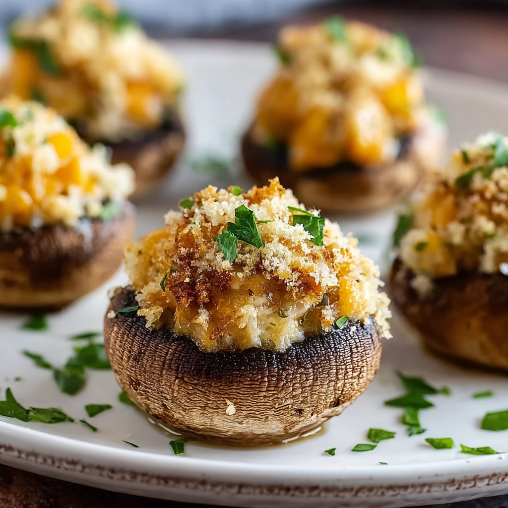 Garlic Parmesan Stuffed Mushrooms