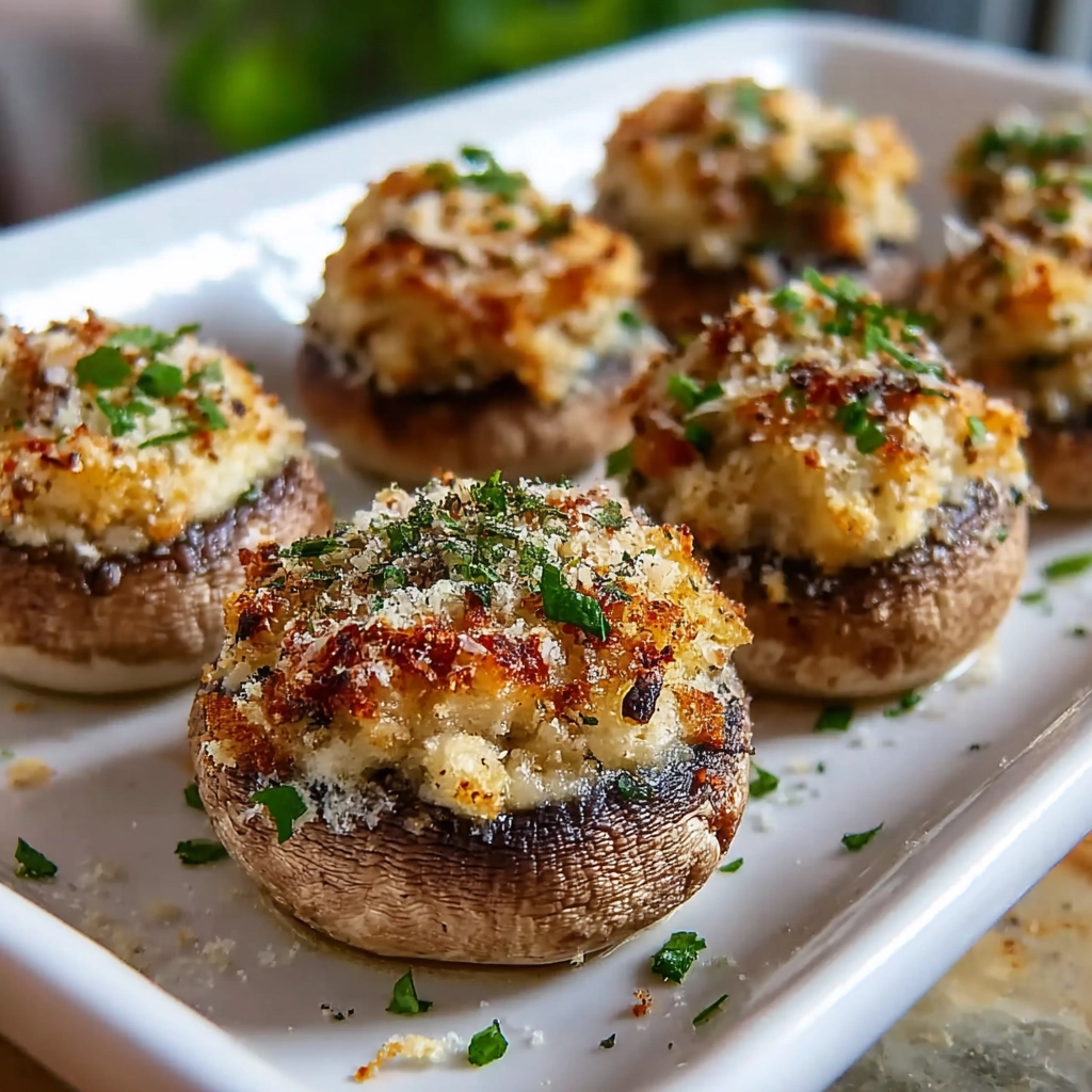 Garlic Parmesan Stuffed Mushrooms: The Cheesy Appetizer Everyone Loves 5 Garlic Parmesan Stuffed Mushrooms