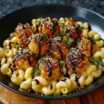 Spicy Honey Pepper Chicken with Mac and Cheese