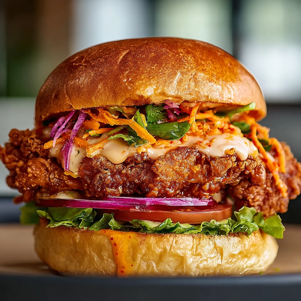Thai Fried Chicken Sandwich: A Crispy, Flavorful Fusion 5 Thai Fried Chicken Sandwich Serving