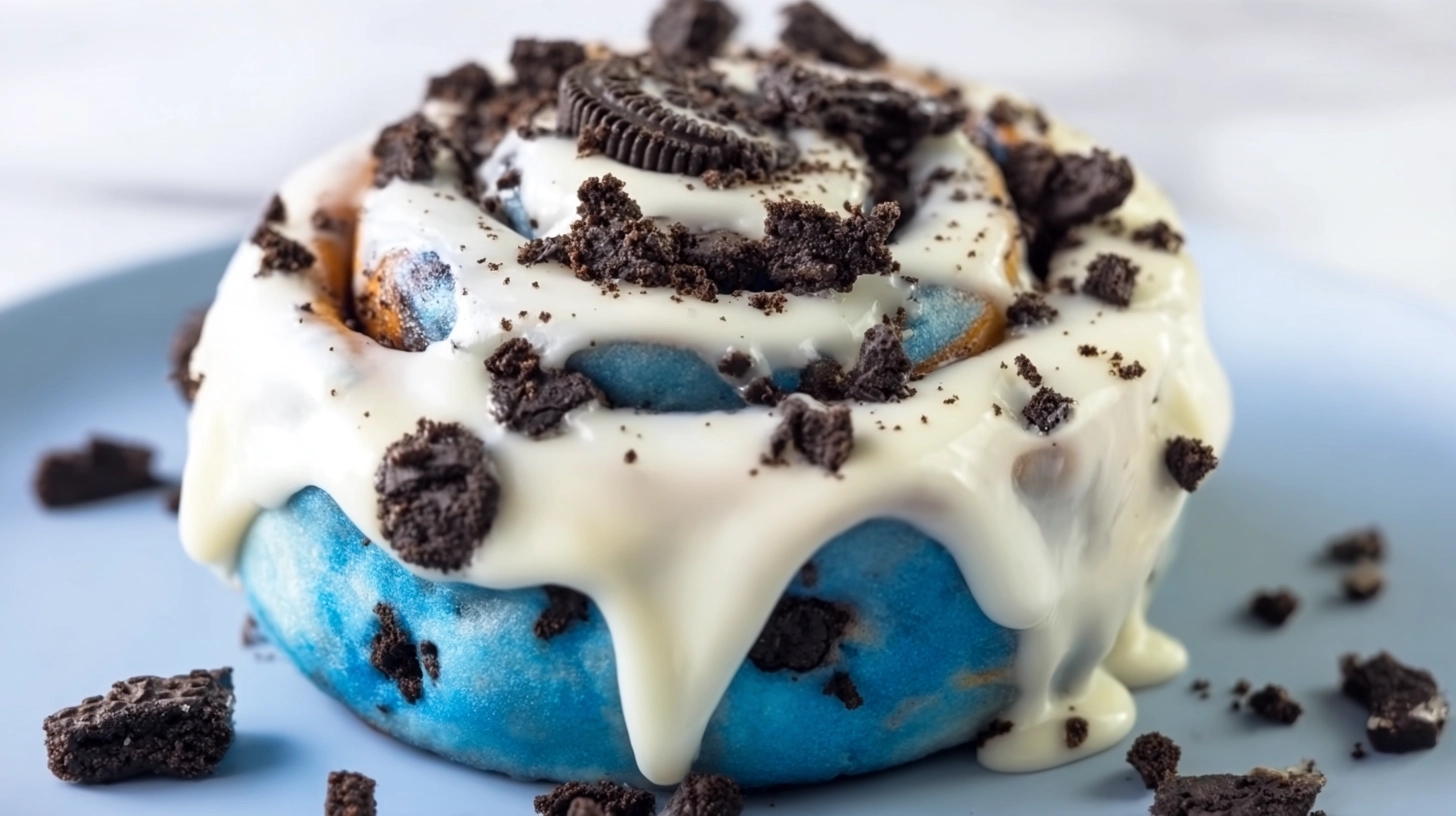 cookie monster cinnamon rolls