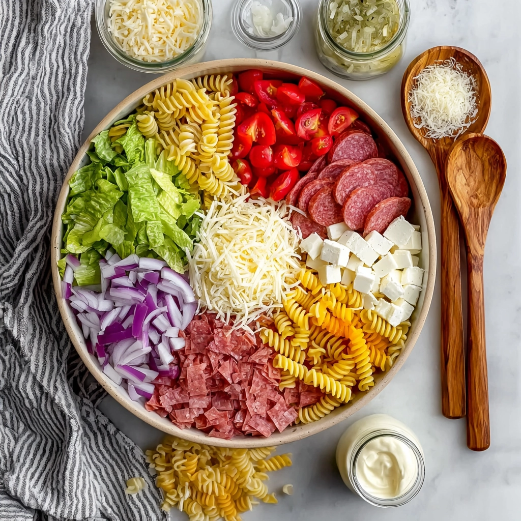 Grinder Pasta Salad: A Tangy, Hearty Twist on the Classic Sandwich 5 grinder pasta salad Ingredients