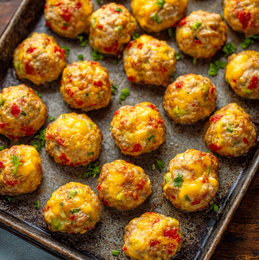 Rotel Sausage Balls – The Ultimate Cheesy Party Appetizer 5 rotel sausage balls Step