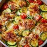 Mediterranean Chicken Zucchini Bake
