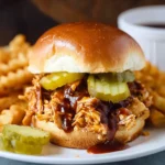 Slow Cooker Hot Honey Chicken Sandwiches