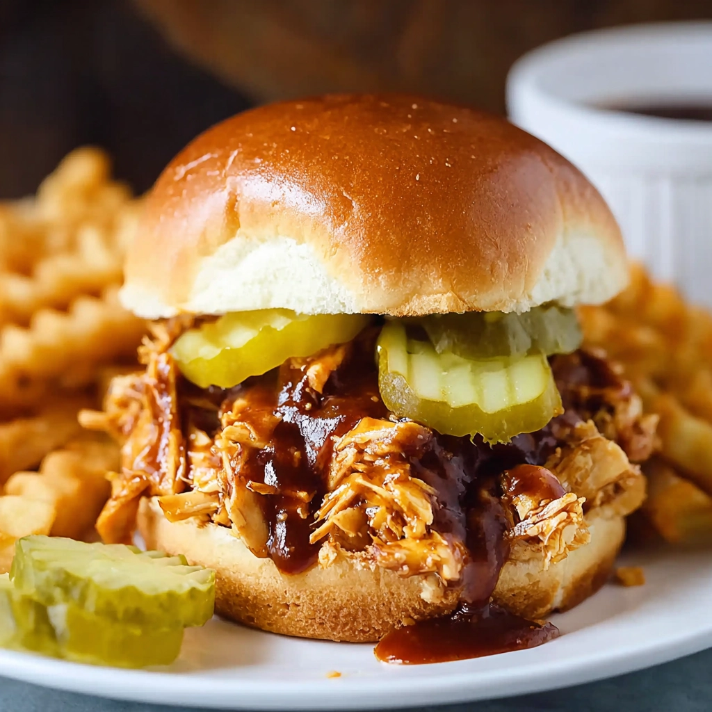Slow Cooker Hot Honey Chicken Sandwiches