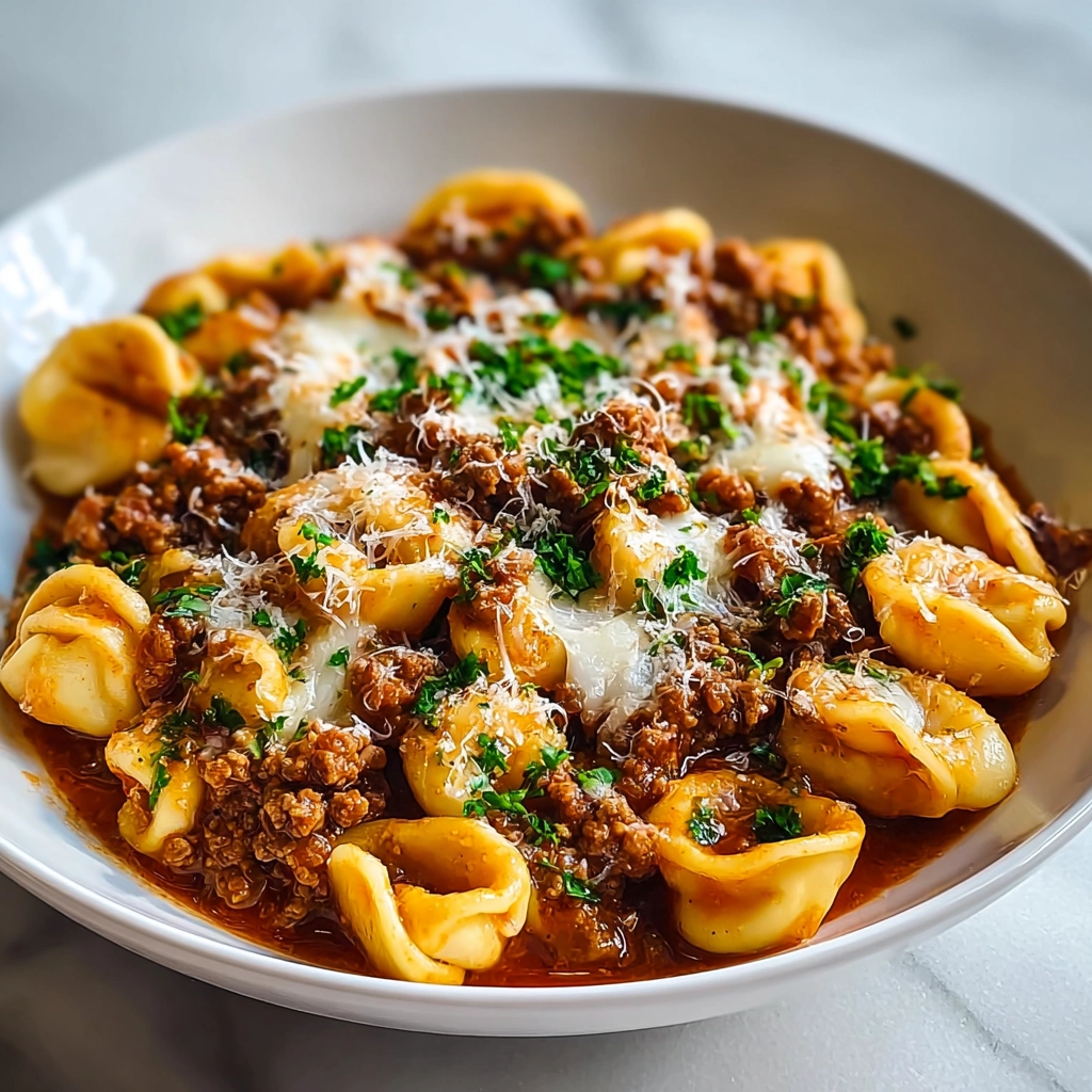 Beefy Tortellini Bake