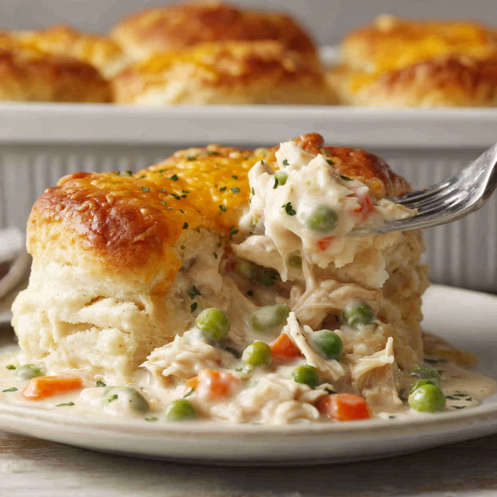 Chicken Pot Pie Biscuits
