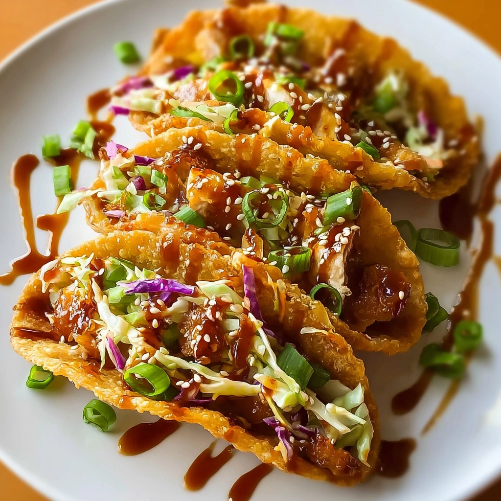 Chicken Wonton Tacos
