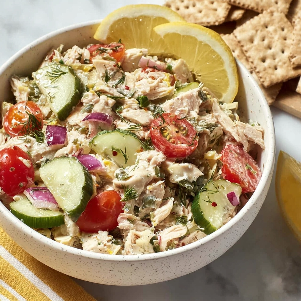 Mediterranean Tuna Salad (Healthy No Mayo Recipe) 4 Mediterranean Tuna Salad