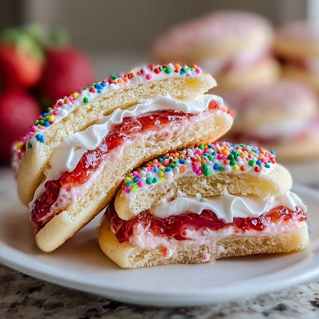 Strawberry Pop Tart Cookies